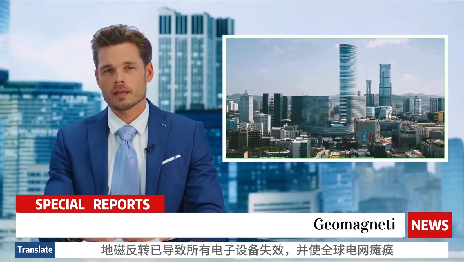 新闻播报城市电子设备失效