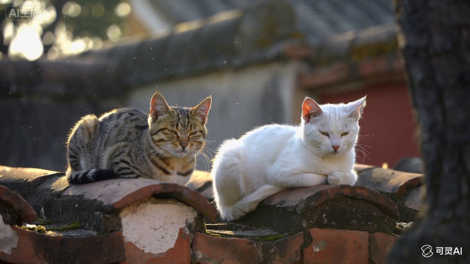 记忆世界：暖色光线中的猫