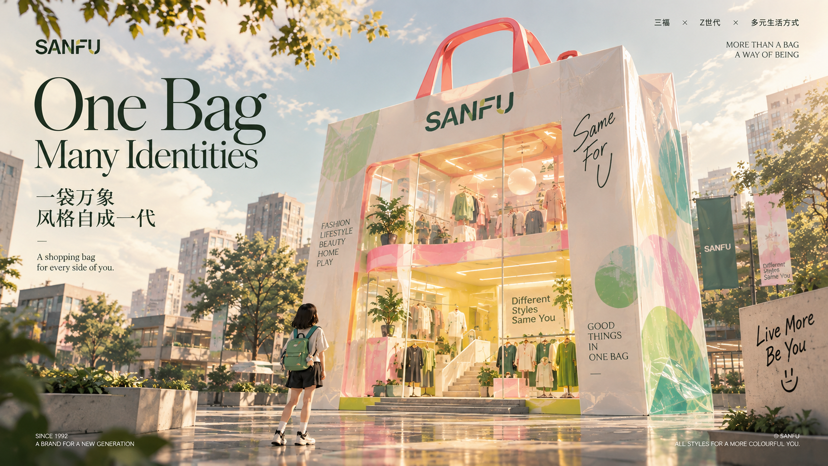 三福 One Bag Many Identities 品牌视觉