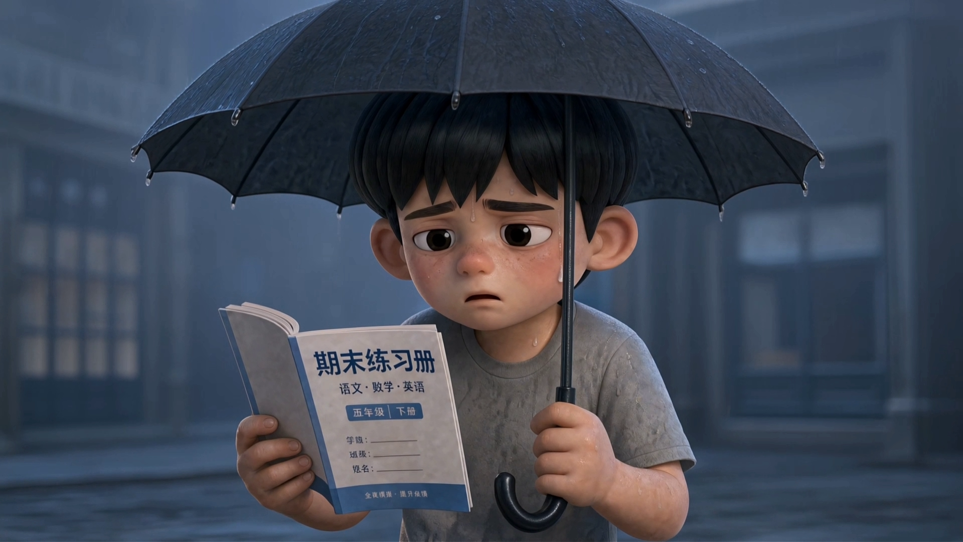 伞下人物二：求职受挫的男孩